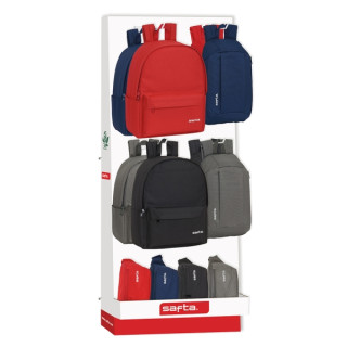Safta Expositor con 10 Ganchos para Mochilas - Carton Reciclado - Colores Surtidos