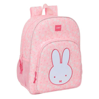 Safta Miffy Flores Mochila Adaptable a Carro - Bolsillos Laterales - Doble Tirador - Hombreras Ergonomicas - Asa Superior - 19L