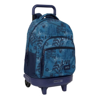 Safta New Edition Mochila con Carro - Extraible - Bolsillo Frontal - Portabotellas - Doble Cremallera - Hombreras Acolchadas - A