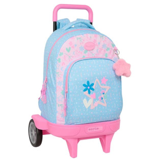 Safta Blackfit8 Smile Mochila Carro - Extraible - Bolsillo Frontal - Portabotellas - Tirador Doble - Hombreras Acolchadas - Tarj