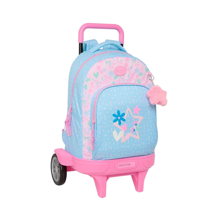 Safta Blackfit8 Smile Mochila Carro - Extraible - Bolsillo Frontal - Portabotellas - Tirador Doble - Hombreras Acolchadas - Tarj