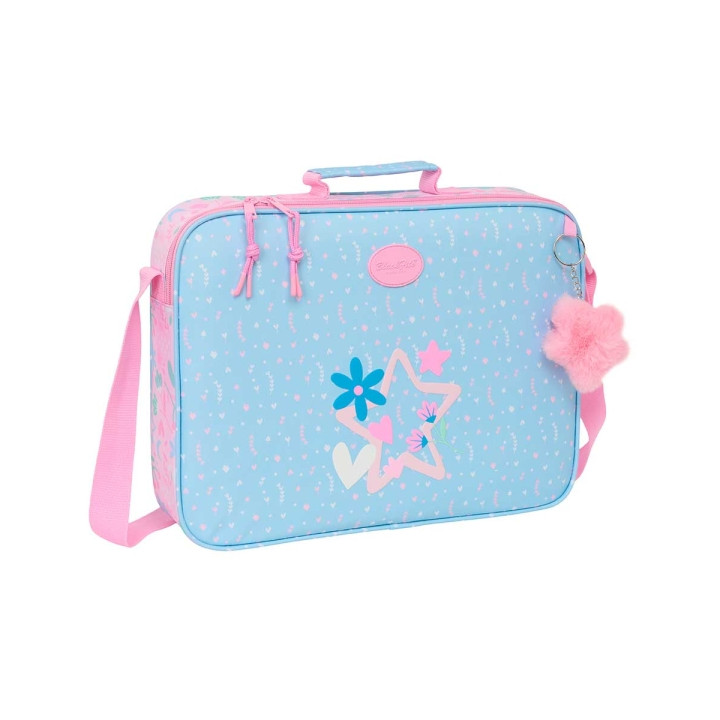 Safta Blackfit8 Smile Maletin con Cremallera - Bandolera Ajustable - Asa Forrada - Doble Tirador - Fondo Semirigido - 6L - 380x6