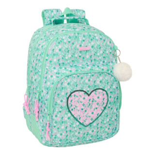 Safta Cuore Mochila con 2 Compartimentos - Antirozaduras - Adaptable a Carro - Bolsillo Frontal - Portabotellas - Tirador Doble