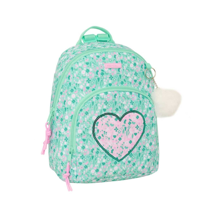 Safta Cuore Mini Mochila - Bolsillo Frontal - Tirador Doble - Bolsillo Interior Seguro - Bolsillo Trasero con Cremallera - Hombr
