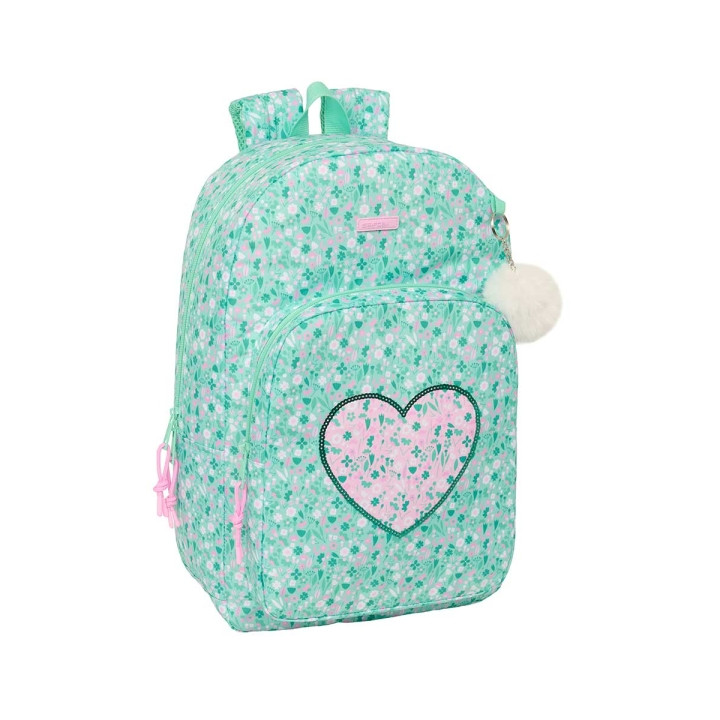 Safta Cuore Mochila Adaptable a Carro - Tirador Doble - Bolsillo Frontal - Hombreras Acolchadas - Asa Superior - 19.3L - 300x140