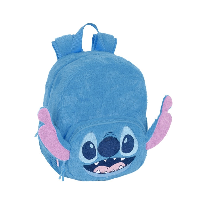 Safta Stitch Mochila Guarderia de Peluche - Tarjeta ID - Asas de Mano - 6L - Ideal para Guarderia - Material Suave y Resistente