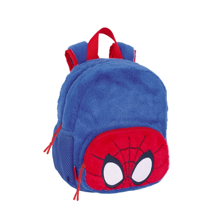 Safta Spidey Mochila Guarderia de Peluche - Tarjeta de Identificacion - Asas de Mano - 6L - Material Peluche - Facil de Transpor