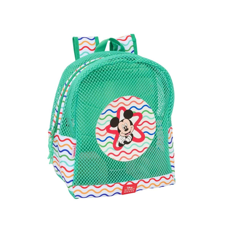 Safta Mickey Mouse Mochila - Rejilla Anti-Arena - Doble Tirador - Hombreras Acolchadas - Asa Superior - 13.15L - 320x120x380mm -
