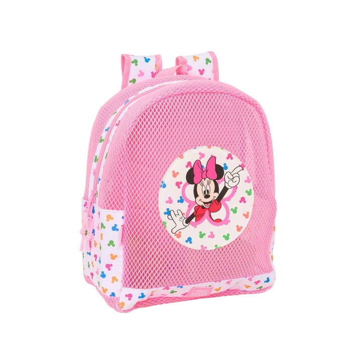 Safta Minnie Mouse Mochila - Rejilla Anti-Arena - Doble Tirador - Hombreras Acolchadas - Asa Superior - 13.15L - 320x120x380mm -