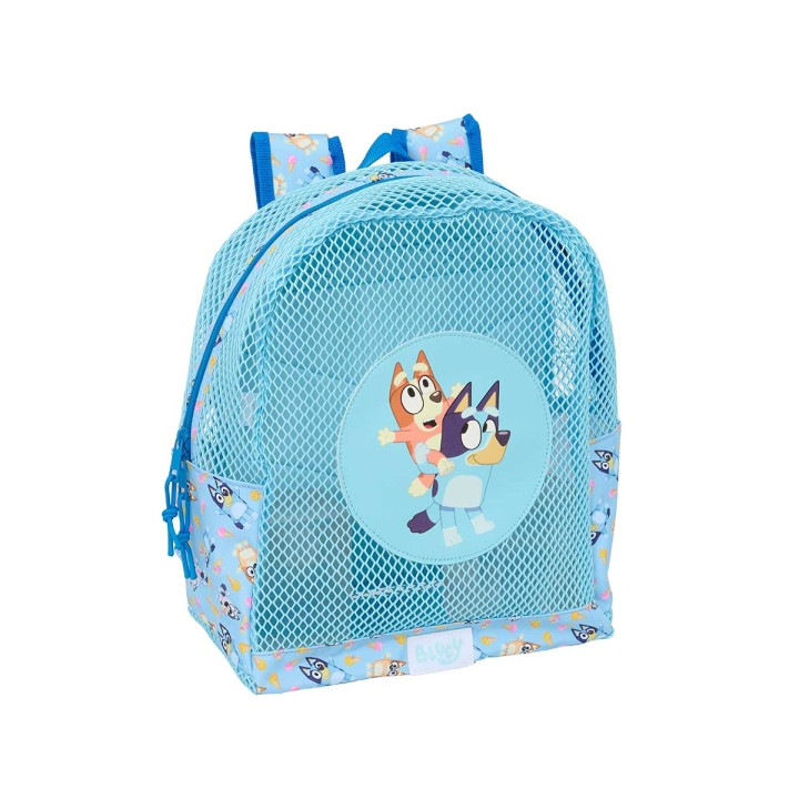 Safta Bluey Mochila - Rejilla Anti-Arena - Doble Tirador - Hombreras Acolchadas - Asa Superior - 13.15L - 320x120x380mm - Color