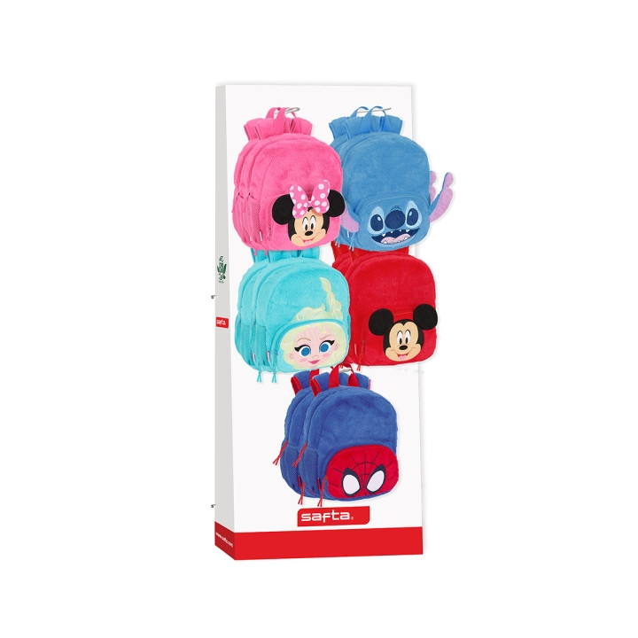 Safta Expositor con 10 Ganchos para Mochilas - Carton Reciclado - Facil de Montar - Material Ecologico - 650x280x1580mm - Colore