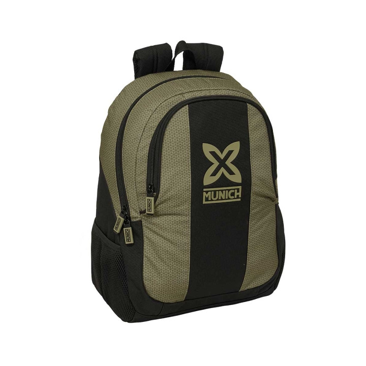 Safta Munich West Mochila Adaptable a Carro - 2 Compartimentos - Bolsillos Laterales - Doble Tirador - Hombreras Acolchadas - As