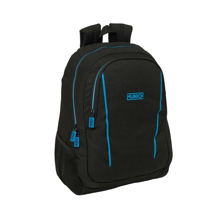 Safta Munich Road Mochila Adaptable a Carro - Portabotellas - Dos Compartimentos Grandes - Tirador Doble - Hombreras Ergonomicas