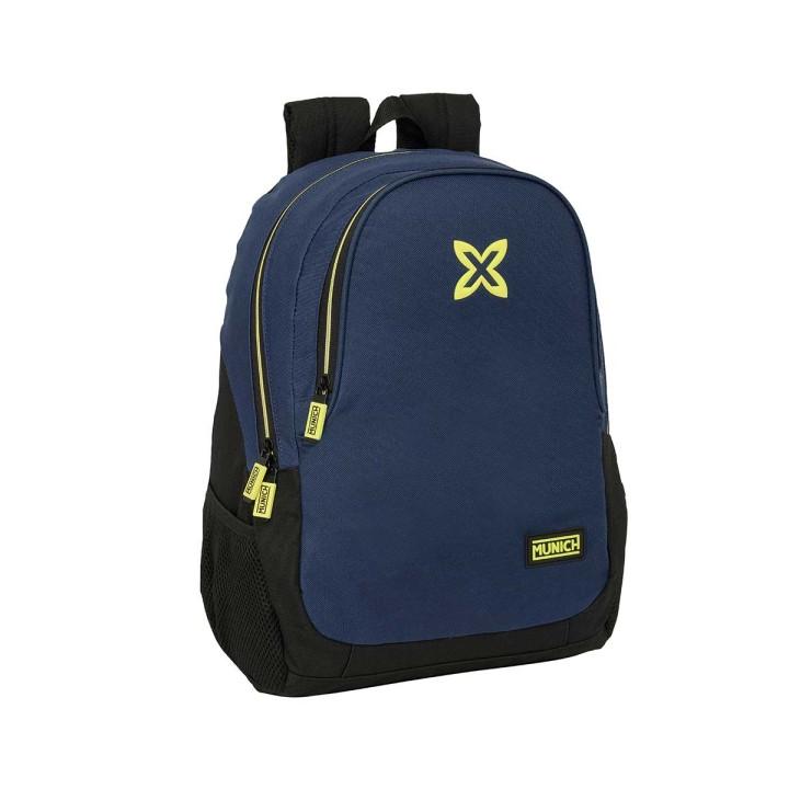 Safta Munich Track Mochila Adaptable a Carro - Portabotellas - Dos Compartimentos Grandes - Tirador Doble - Hombreras Ergonomica