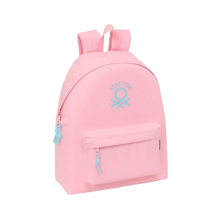 Safta Benetton Basics Mochila - Bolsillo Frontal - Hombreras Acolchadas - Doble Cremallera Principal - Asa Superior - 20.80L - 3