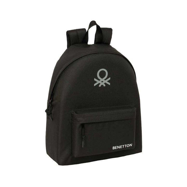 Safta Benetton Basics Mochila - Bolsillo Frontal - Hombreras Acolchadas - Espalda Ergonomica - Doble Tirador - Asa Superior - 20