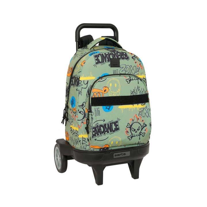 Safta Graffiti Zone Mochila con Carro - Bolsillo Frontal - Ruedas Antivibracion - Asa Acolchada - Sistema de Bloqueo - 33L - 330