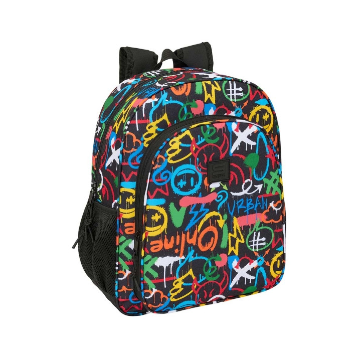 Safta Graffiti Colors Mochila - Adaptable a Carro - Bolsillos Laterales - Doble Tirador - Hombreras Acolchadas - Bolsillo Fronta