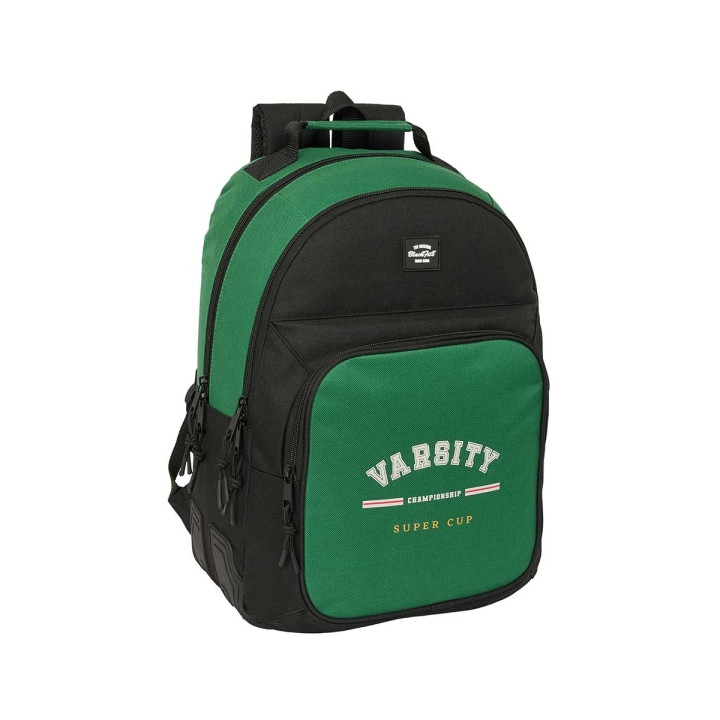 Safta Blackfit8 Varsity Mochila con 2 Compartimentos - Antirozaduras - Adaptable a Carro - Portabotellas - Tirador Doble - Hombr