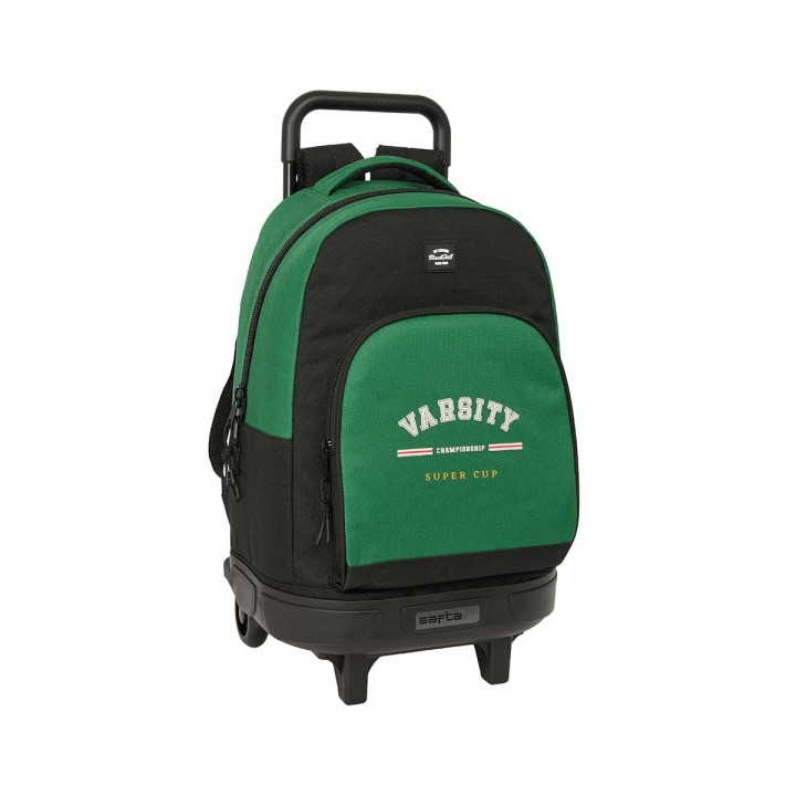 Safta Blackfit8 Varsity Mochila con Carro - 33L - Bolsillo Frontal - Portabotellas - Tirador Doble - Asa Acolchada - Tarjeta ID