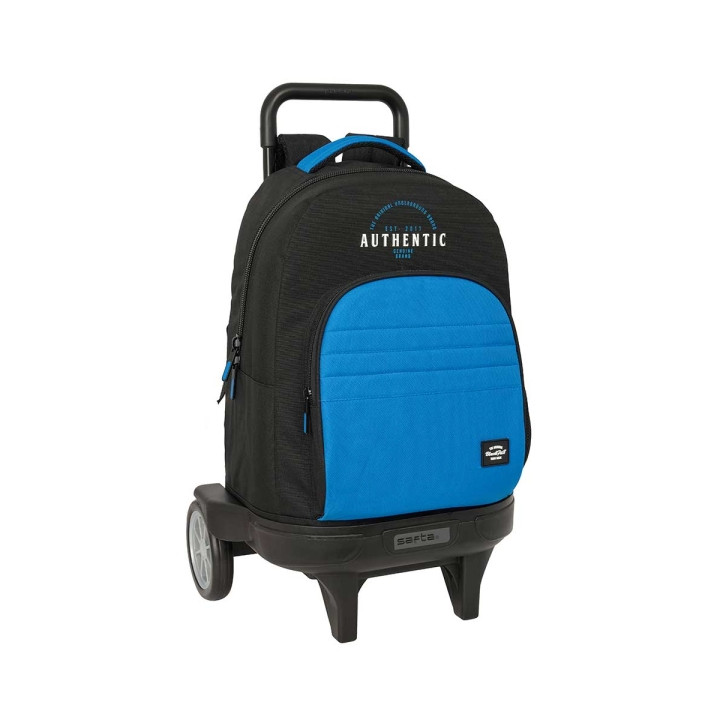 Safta Blackfit8 Underground Mochila con Carro - 33L - Ruedas Antivibracion - Asa Acolchada - Bolsillo Frontal - Portabotellas -