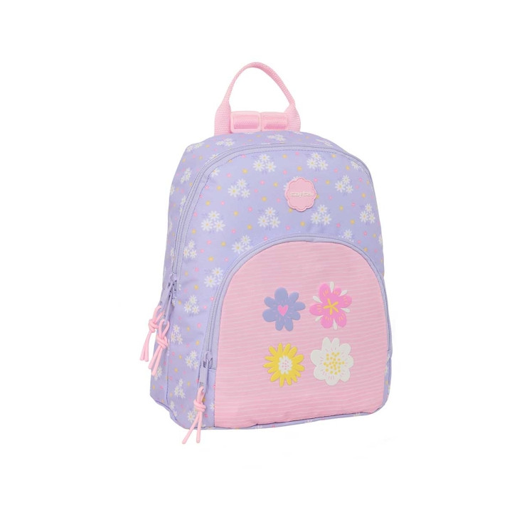 Safta Bouquet Mini Mochila - Bolsillo Frontal - Cremallera Doble - Bolsillo Trasero Accesible - Hombreras Ajustables - Asa Super