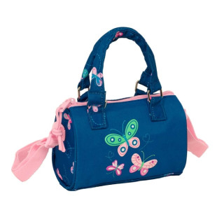 Safta Blackfit8 Mariposas Bolso - Cremallera - Interior Forrado - Asas de Mano y Bandolera - 1.20L - Detalles de Mariposas - 160
