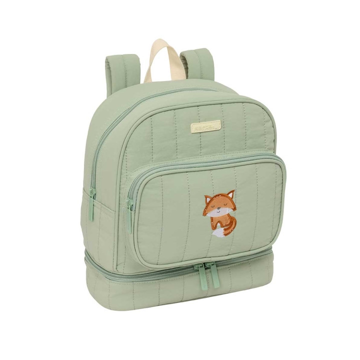 Safta Zorrito Mochila Guarderia - Isotermica - Tarjeta de Identificacion - Asa de Mano Superior - Compatible con Carrito - Liger