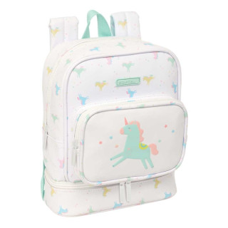 Safta Unicornio Mochila Guarderia - Isotermica - Tarjeta ID - Compartimento Termo - Compatible con Carrito - Asa de Mano - 7.25L