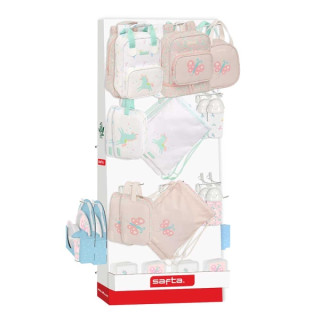 Safta Expositor con 10 Ganchos para Mochilas - Material Ecologico - Carton Reciclado - Ligero y Resistente - Facil de Instalar -