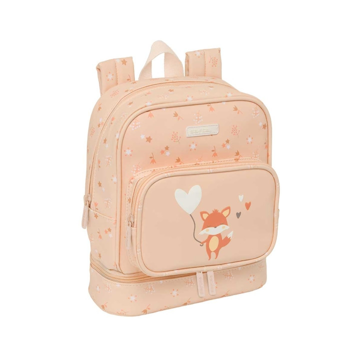 Safta Flores Mochila Guarderia - Isotermica - Tarjeta de Identificacion - Asa de Mano Superior - Compatible con Carrito - 7.25L