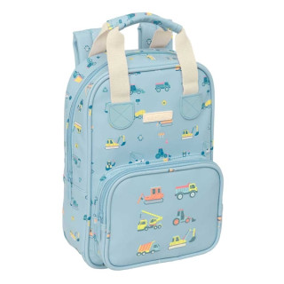 Safta Gruas Mochila Infantil - Bolsillo Frontal - Tarjeta ID - Hombreras Acolchadas - Asa Forrada - 4.50L - 200x80x280mm - Color
