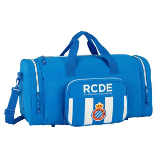 Safta RCD Espanyol Bolsa de Deporte - Bandolera Ajustable - Cremallera Doble - Bolsillo Frontal - Bolsillos Laterales - Fondo Se