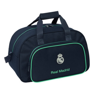 Safta Real Madrid 2ª Equipacion 25/26 Bolsa de Deporte - Bolsillo Frontal - Bandolera Ajustable - Tirador Doble - Base con Tacos