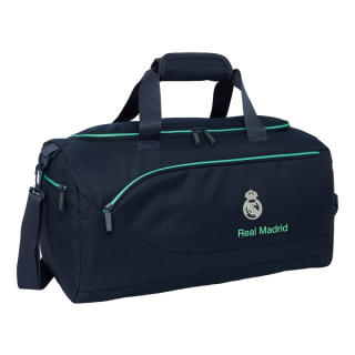 Safta Real Madrid 2ª Equipacion 25/26 Bolsa de Deporte - Bandolera Ajustable - Tirador Doble - Bolsillos Laterales - Fondo Extra