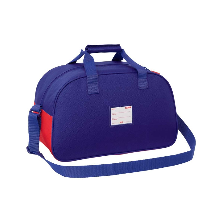 Safta Atletico de Madrid Bolsa de Deporte - Bolsillo Frontal - Bandolera Ajustable - Asa Forrada - Tirador Doble - Base con Taco