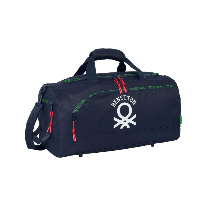 Safta Benetton Together Bolsa de Deporte - Bandolera Ajustable - Tirador Doble - Bolsillo Frontal - Bolsillos Laterales - Fondo