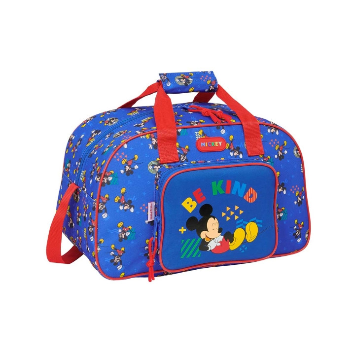 Safta Mickey Mouse Today Bolsa de Deporte - Bolsillo Frontal - Bandolera Ajustable - Asa Forrada - Tirador Doble - Tacos Protecc