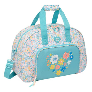 Safta Moos Fiori Bolsa de Deporte - Bandolera Ajustable - Doble Cremallera - Tacos Protectores Base - Fondo Extraible - Material