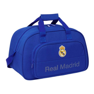Safta Real Madrid Bolsa de Deporte - Bolsillo Frontal - Bandolera Ajustable - Asa Forrada - Doble Tirador Cremallera - Tacos Pro