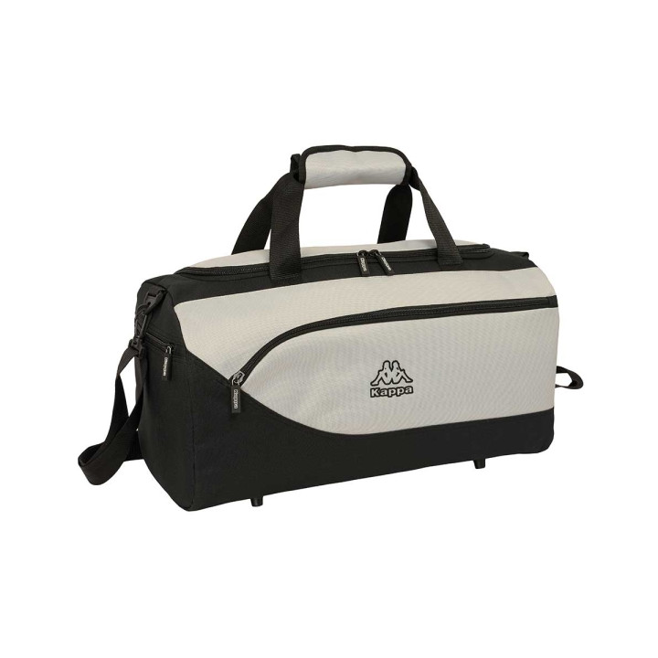 Safta Kappa Grey Bolsa de Deporte - Bandolera Ajustable - Cremallera Doble - Bolsillo Frontal - Bolsillos Laterales - Fondo Semi