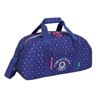 Safta Benetton Drop Bolsa de Deporte - Bolsillo Frontal - Bandolera Ajustable - Tirador Doble - Tacos de Proteccion en Base - Fo