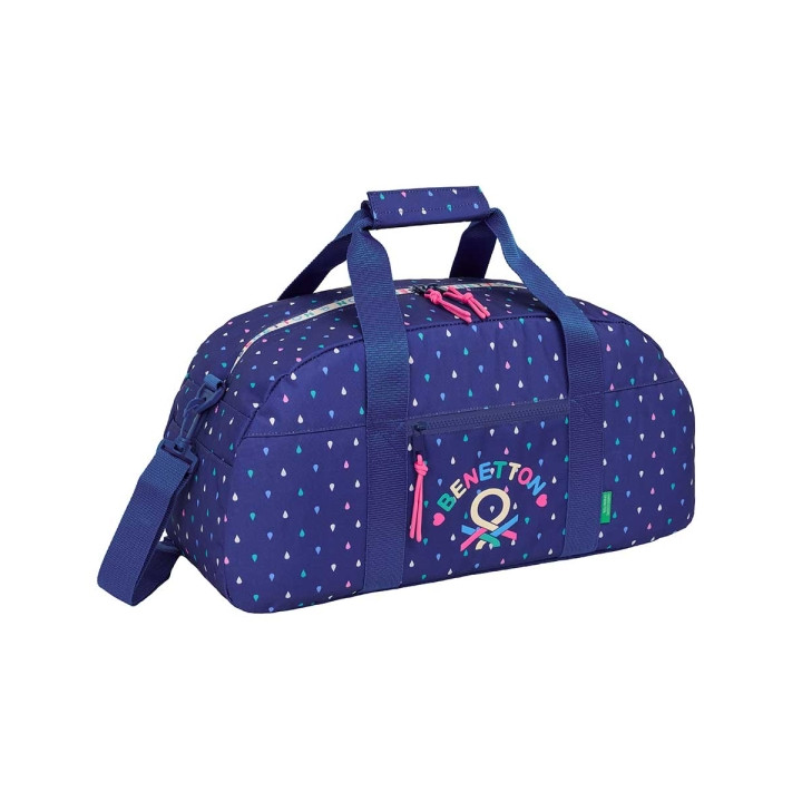 Safta Benetton Drop Bolsa de Deporte - Bolsillo Frontal - Bandolera Ajustable - Tirador Doble - Tacos de Proteccion en Base - Fo