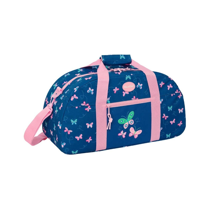 Safta Blackfit8 Mariposas Bolsa de Deporte - Bolsillo Frontal - Bandolera Ajustable - Tirador Doble - Tacos Protectores en Base