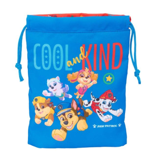 Safta Paw Patrol Cool Saco Plano - Cierre con Cordon - 1L - Facil de Abrir y Cerrar - Ligero y Portatil - 200x250mm - Color Azul