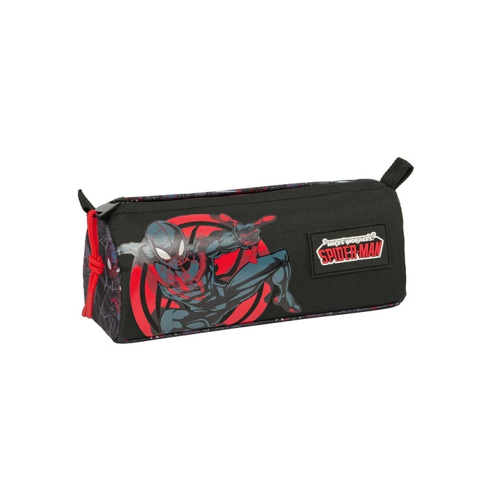 Safta Miles Morales Portatodo - Cremallera - 1.20L - 210x70x80mm - Color Negro y Rojo