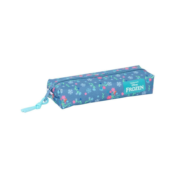 Safta Frozen Portatodo - Cremallera - Goma Elastica - 0.53L - 220x70x40mm - Color Azul