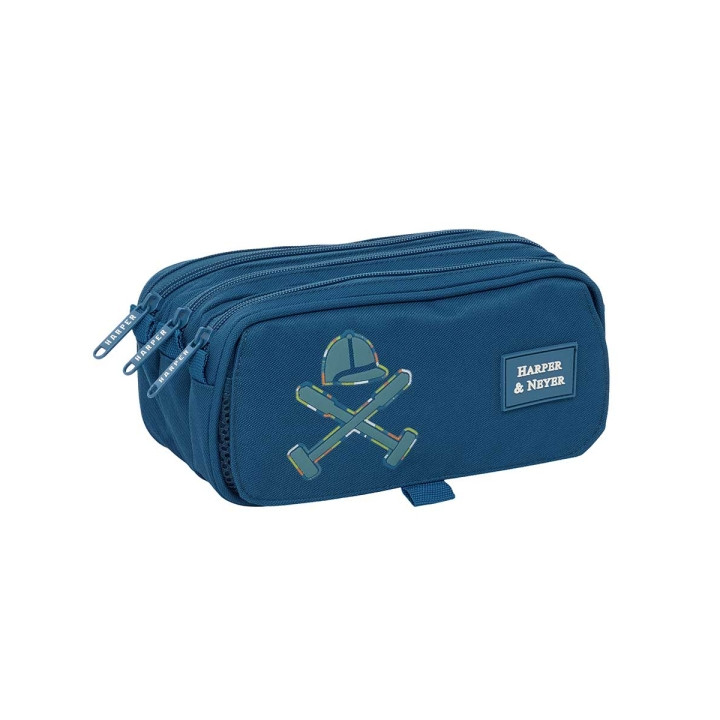 Safta Harper and Neyer Portatodo - 3 Compartimentos con Cremalleras - Bolsillo Frontal - Cinta Adaptable - 1.72L - 215x80x100mm