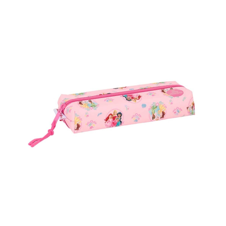 Safta Princesas Disney Portatodo - Cremallera - Goma Elastica - 0.53L - 220x70x40mm - Color Rosa