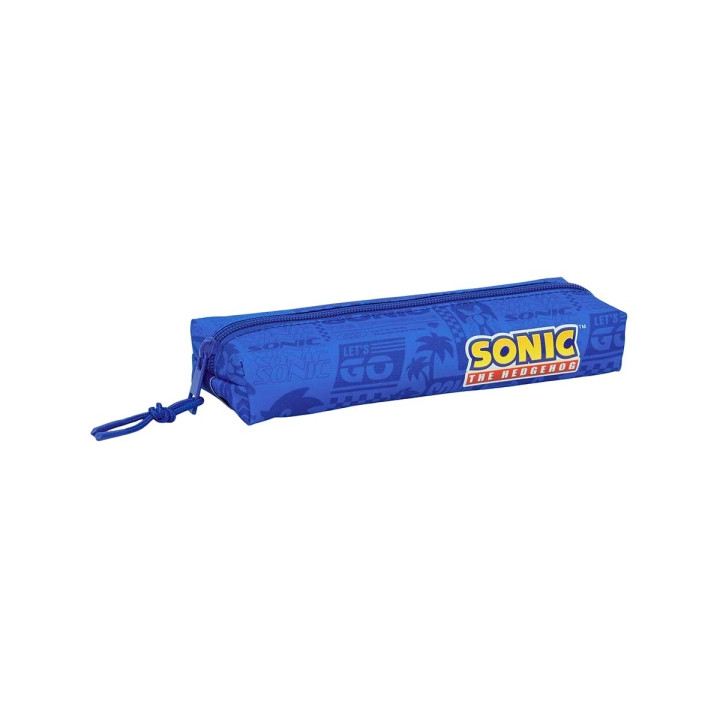 Safta Sonic Portatodo - Cremallera - Goma Elastica - 0.53L - 220x70x40mm - Color Azul Oscuro
